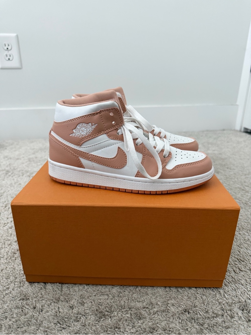 Jordan Women's High-Top Sneakers - White & Tan